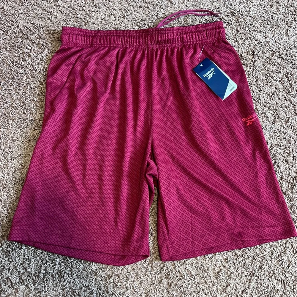 Reebok Mens Open Shot Basketball Shorts Garnet Red REM211SH30051 Size L 9 Inseam